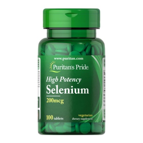 Puritans Pride Selenium 200 mcg, 100 Tablets